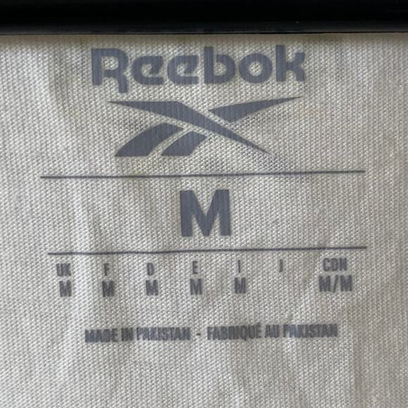 REEBOK NWOT White Activewear Racerback Tank Top Size Medium Cotton Athletic - Picture 3 of 3